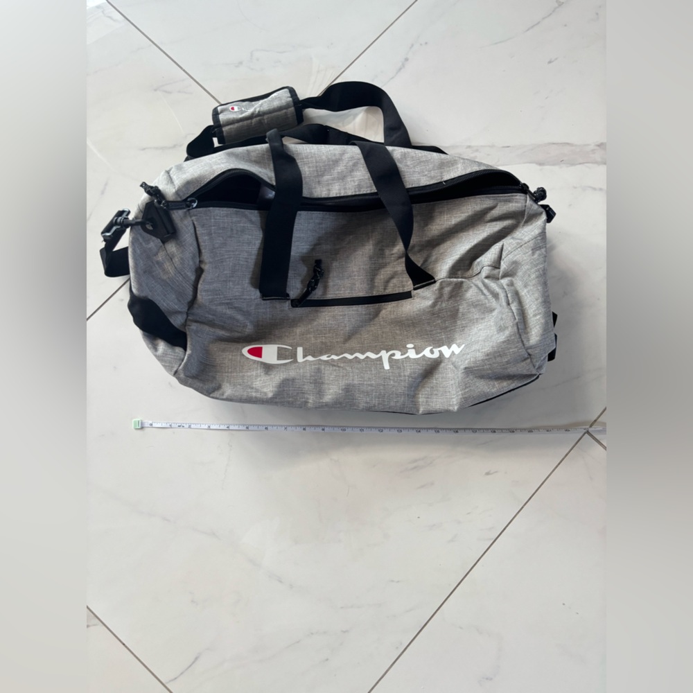 Champion Gray & Black Duffel Bag with Logo - Picture 7 of 11